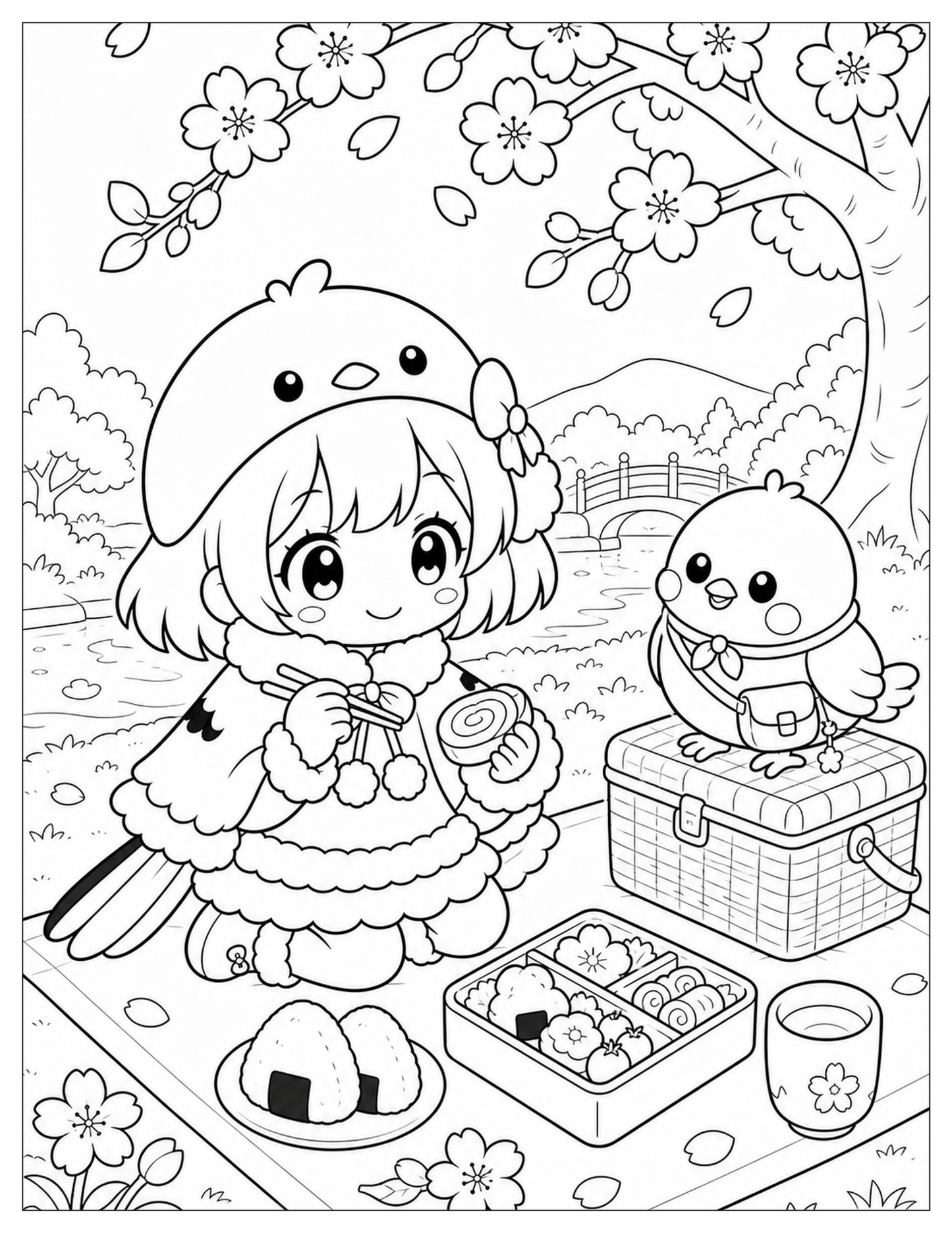 Fuwari & Soramaru's Four Seasons of Little Happiness: A Cozy Seasonal Coloring Adventure