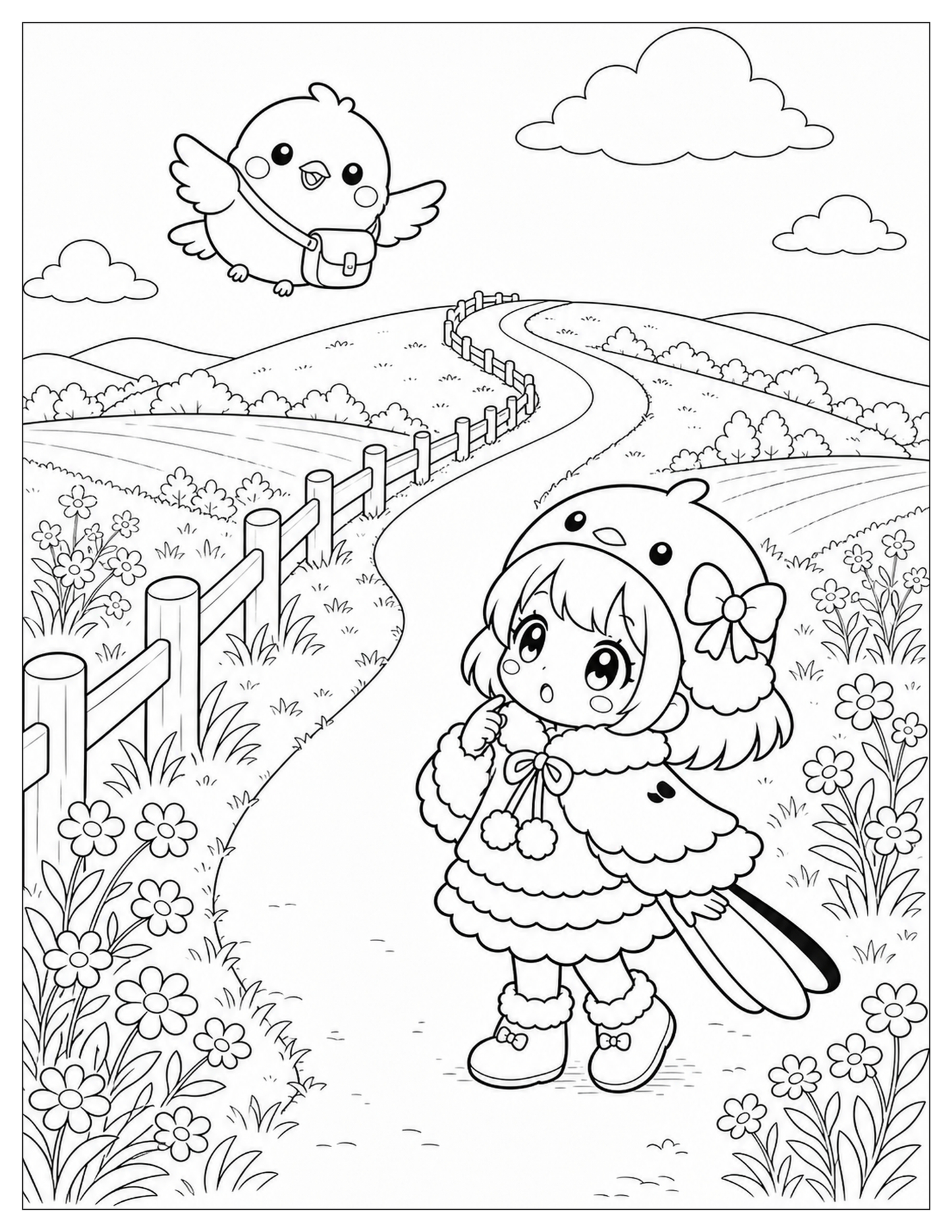 Fuwari & Soramaru's Peaceful Journey Hokkaido Coloring Book: 30 Beautiful Japanese Hokkaido Scenes
