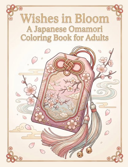 Wishes in Bloom: A Japanese Omamori Coloring Book