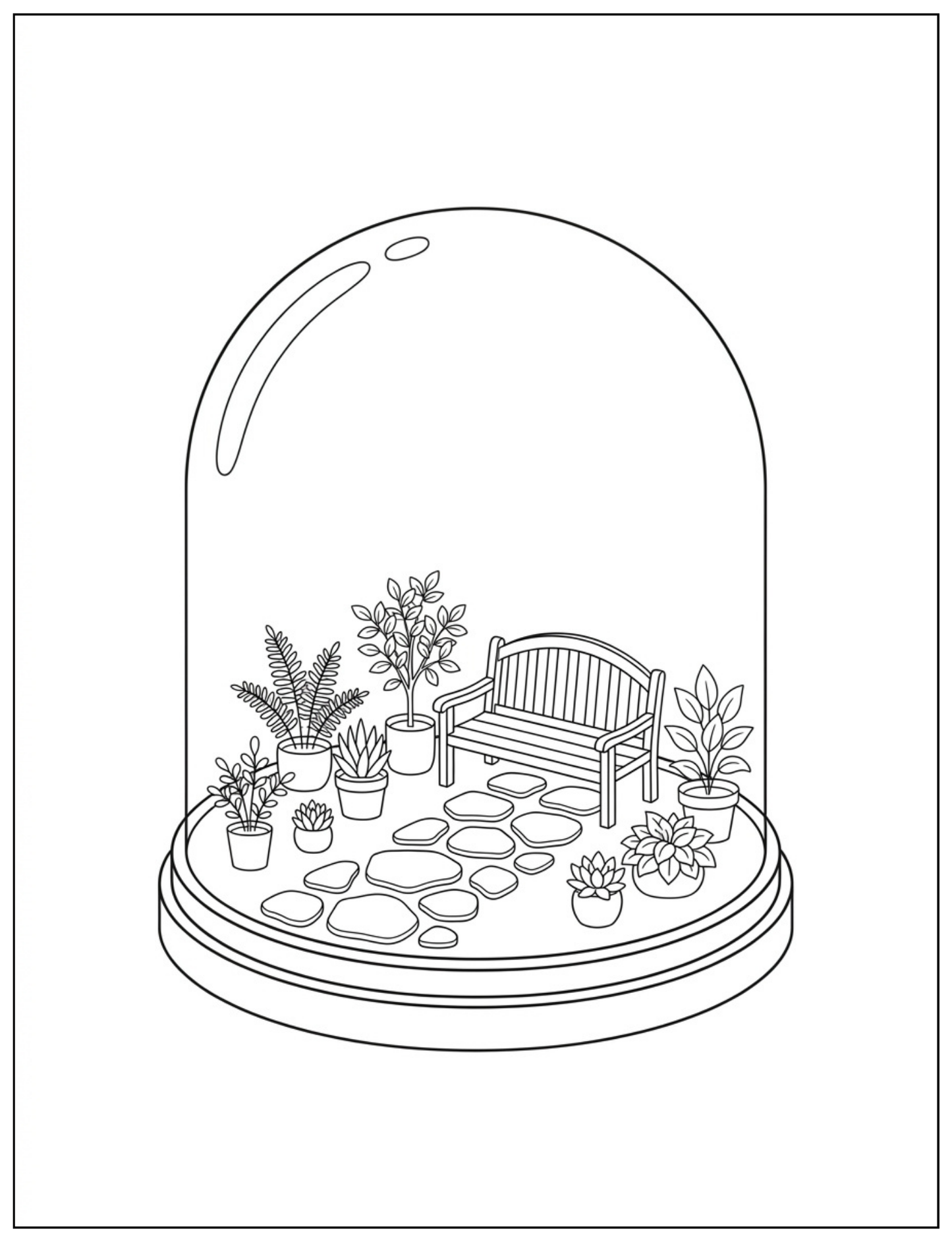 Magical Miniature Worlds Coloring Book