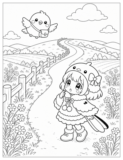Fuwari & Soramaru's Peaceful Journey Hokkaido Coloring Book: 30 Beautiful Japanese Hokkaido Scenes